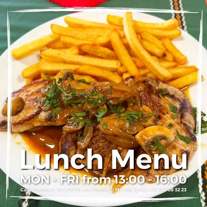 Ven a disfrutar de nuestro menú del día de lunes a viernes 👨‍🍳