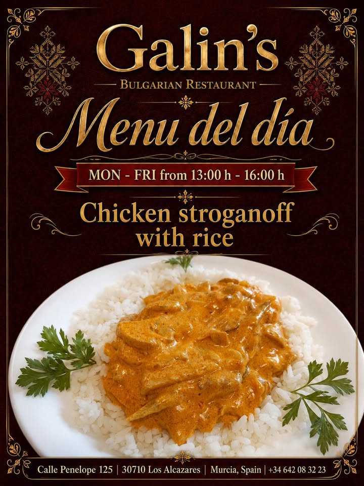🍽 Menu del día at Galin’s Bulgarian Restaurant – homemade lunch in Los Alcázares!